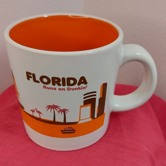2012 Dunkin' Donuts 'Florida Runs On Dunkin' 14 oz Coffee Mug Limited Edition - Picture 7 of 10